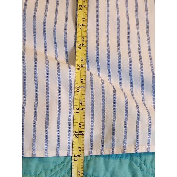 American Eagle Outfitters Mens XXL White & Blue striped  Button Up  Cotton Shirt - Picture 7 of 7